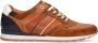 Australian Footwear Navarone Leather Sneaker casual Tan-Blue-White - Thumbnail 1