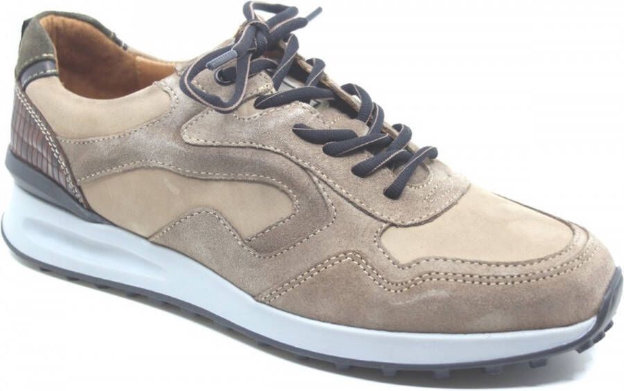 Australian ODYSEY 15 1598 01 L00 Taupe kleurige heren sneaker met leren voering