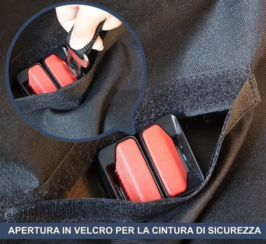 Auto Accessori Lupex universele autohoes voor hond en kat 2-in-1 137 x Oxford zwart