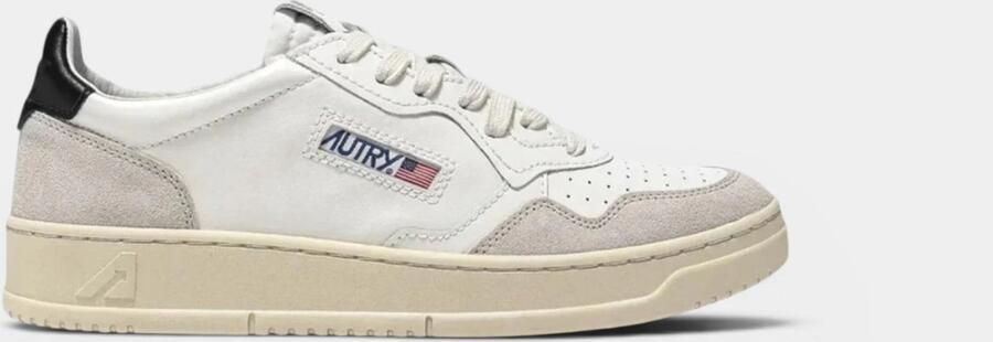 Autry Sneakers Medalist Leather Low White Black Beige ( 's)