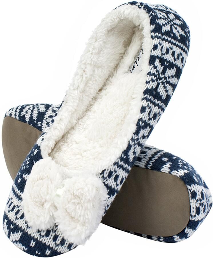 Axim Dames Pantoffels Ballerina Instappers Warm