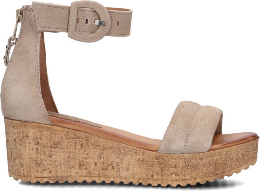 AYANA Sandalen met Hak Dames 722025 Maat: 37 Materiaal: Suède Kleur: Beige - Foto 2