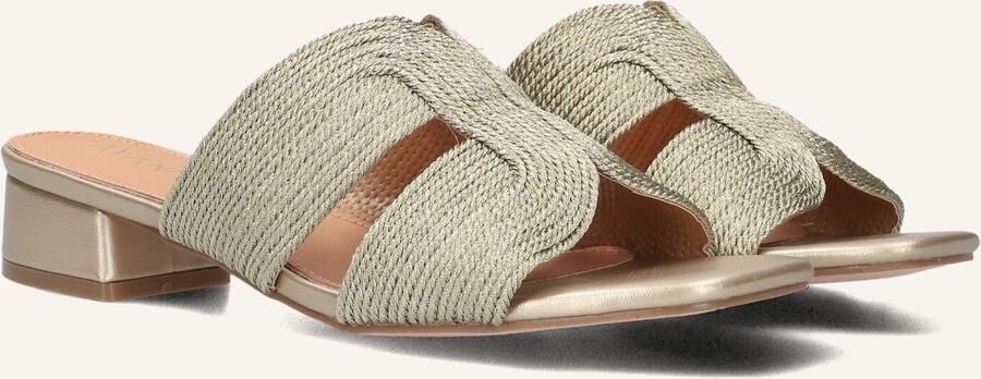 AYANA Slippers Dames 0325-8 Raffia Goud