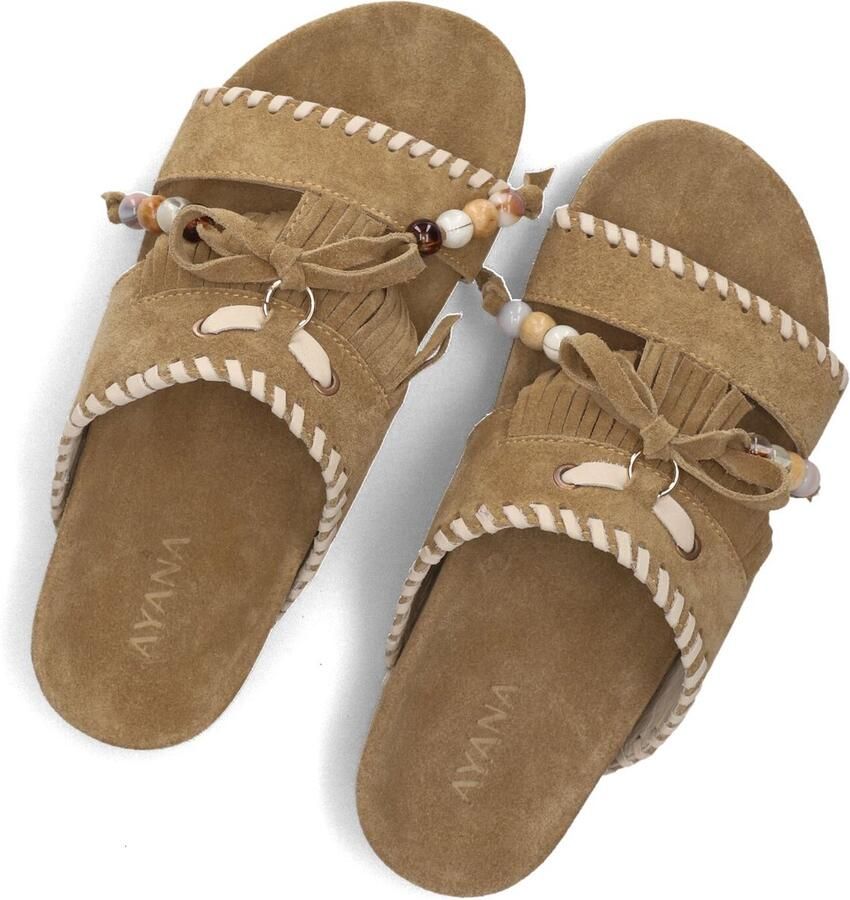 AYANA Slippers Dames 2502 Maat: 39 Materiaal: Suède Kleur: Camel - Foto 5