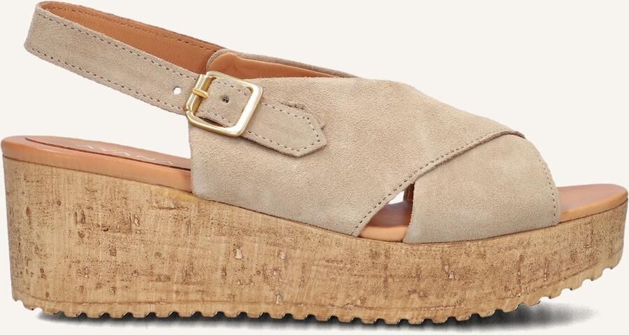 AYANA Sandalen met Hak Dames 722031 Maat: 42 Materiaal: Suède Kleur: Beige - Foto 3
