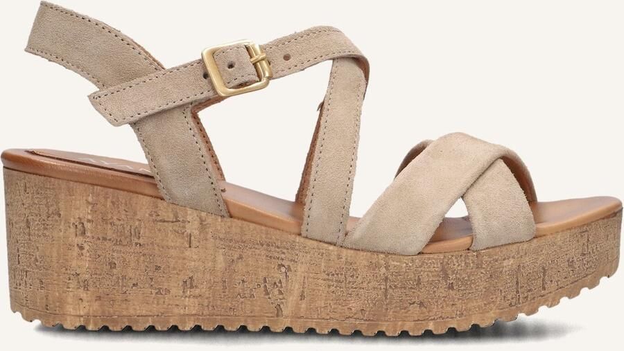 AYANA Sandalen met Hak Dames 722032 Maat: 36 Materiaal: Suède Kleur: Beige - Foto 2