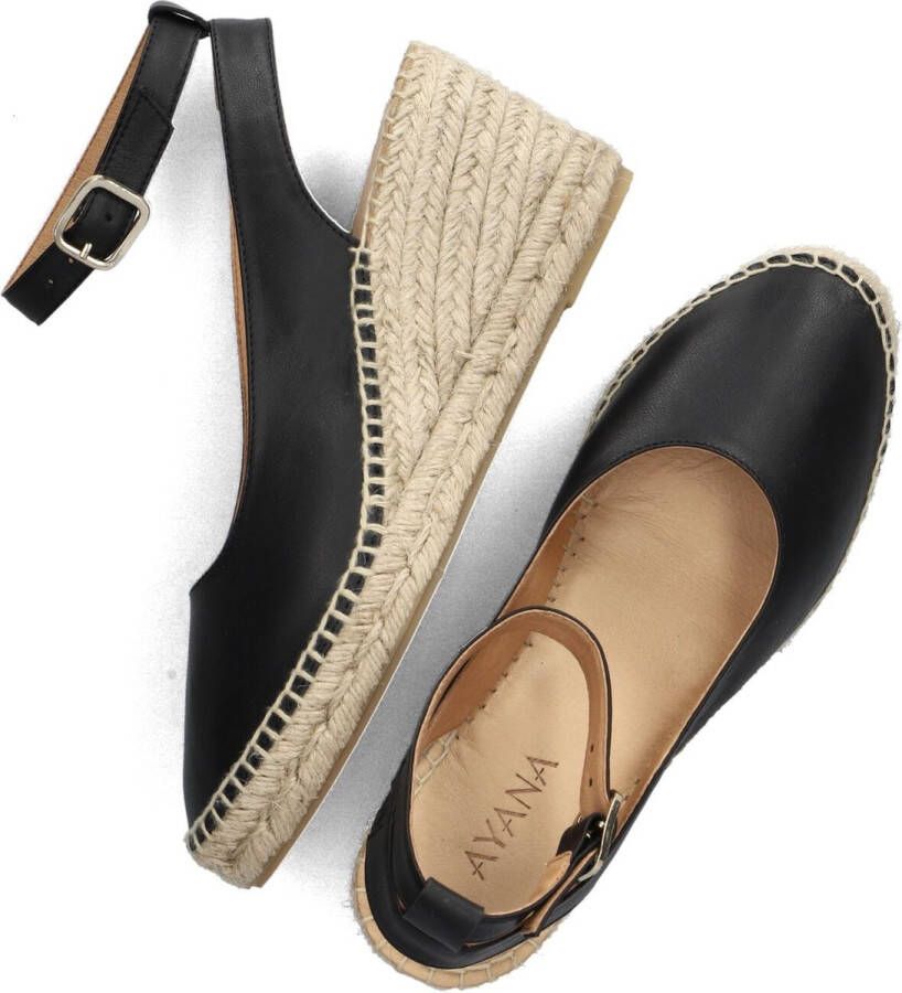 AYANA Espadrilles Dames Yu669 Maat: 38 Materiaal: Leer Kleur: Zwart - Foto 2