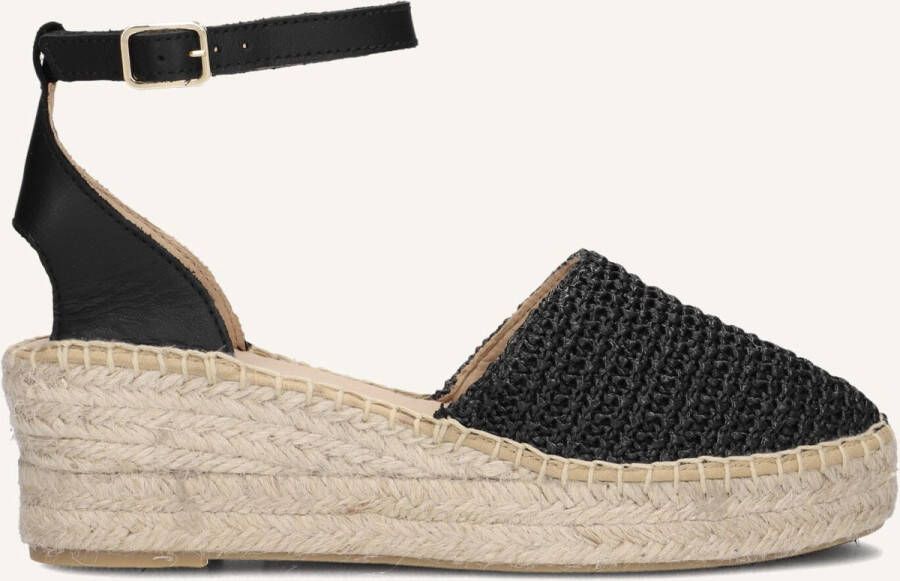 AYANA Espadrilles Dames Yu644 Maat: 37 Materiaal: Leer Kleur: Zwart - Foto 2