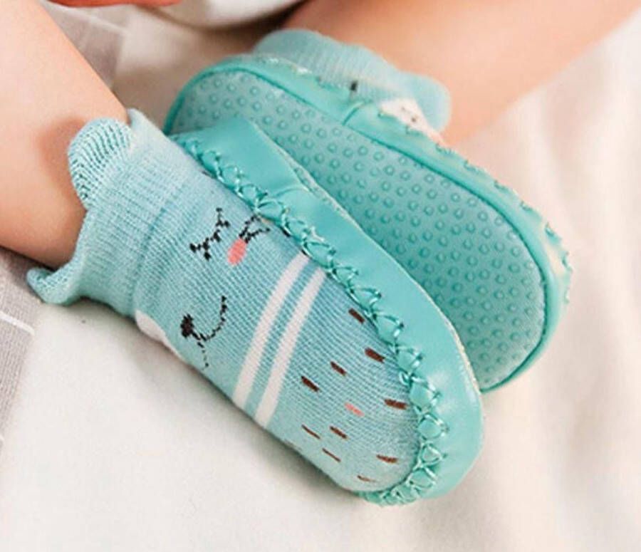 AYME Baby Schoentjes Baby Sokjes Baby Sloffen Anti Slip 12 cm Groen
