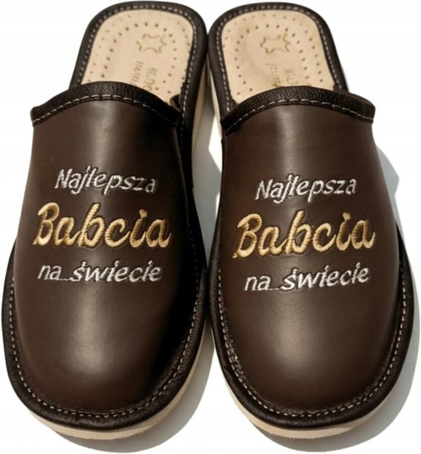 Baba Dames Pantoffels Beste Oma Leren Comfort met Uniek Borduurwerk