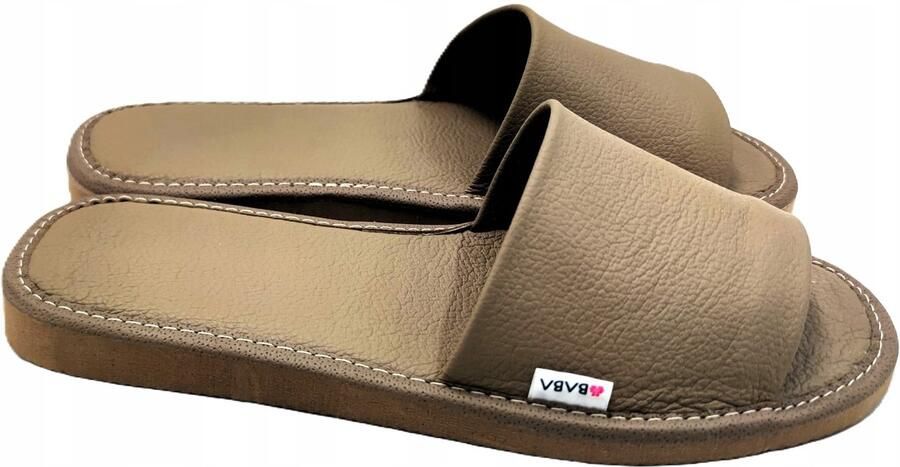 Baba Dames Pantoffels Leer Premium Latte Comfort & Stijl