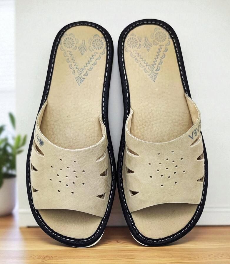Baba Dames Pantoffels van Premium Nubuckleer Zacht & Comfortabel