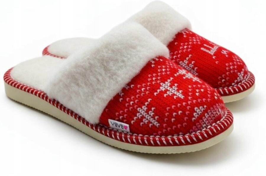 Baba Dames Pantoffels Wol Gevoerd Noors Design Warm Comfortabel