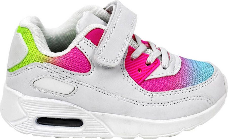 Babes & Binkies Sneakers Magic Rainbow wit roze Kids & Kind Meisjes Wit Roze