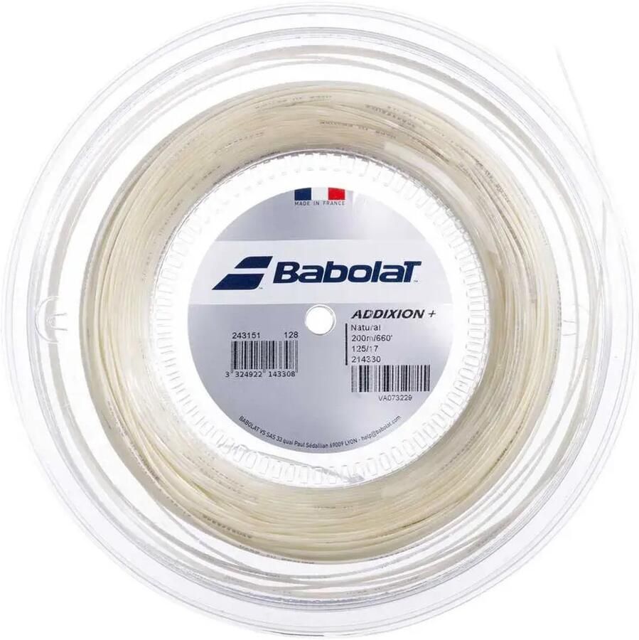 Babolat Addixion+ Rol 200M Tennissnaar Snaar Dikte: 1.30 Naturel