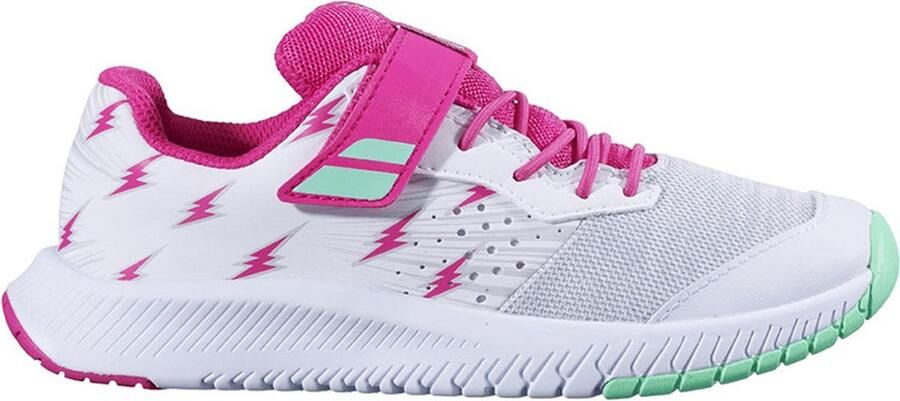 Babolat Girls' White And Pink Pulsion All Court Shoes 32s21518