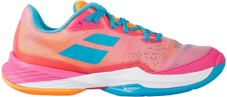 Babolat Jet Mach 3 Clay Tennisschoenen Roze Oranje Blauw
