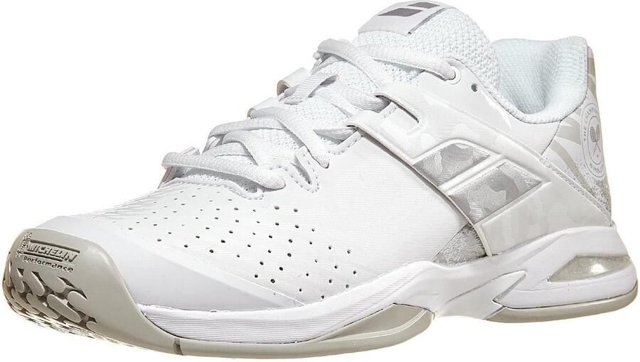 Babolat Propulse AC Wimbledon JR Tennisschoenen Wit Zilver