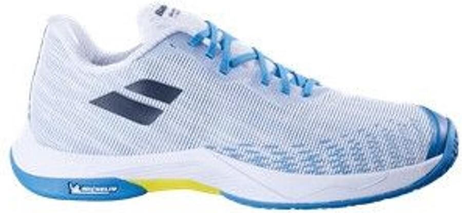 Babolat Shadow Spirit 2 Badmintonschoenen Heren Wit Algiers Blauw