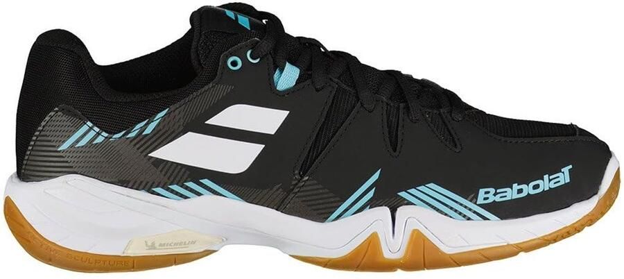 Babolat Shadow Spirit Badminton schoenen heren Zwart Lichtblauw