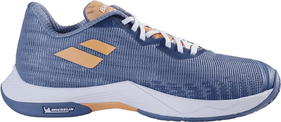 Babolat Shadow Spirit Badmintonschoenen voor dames Wit Lichtblauw