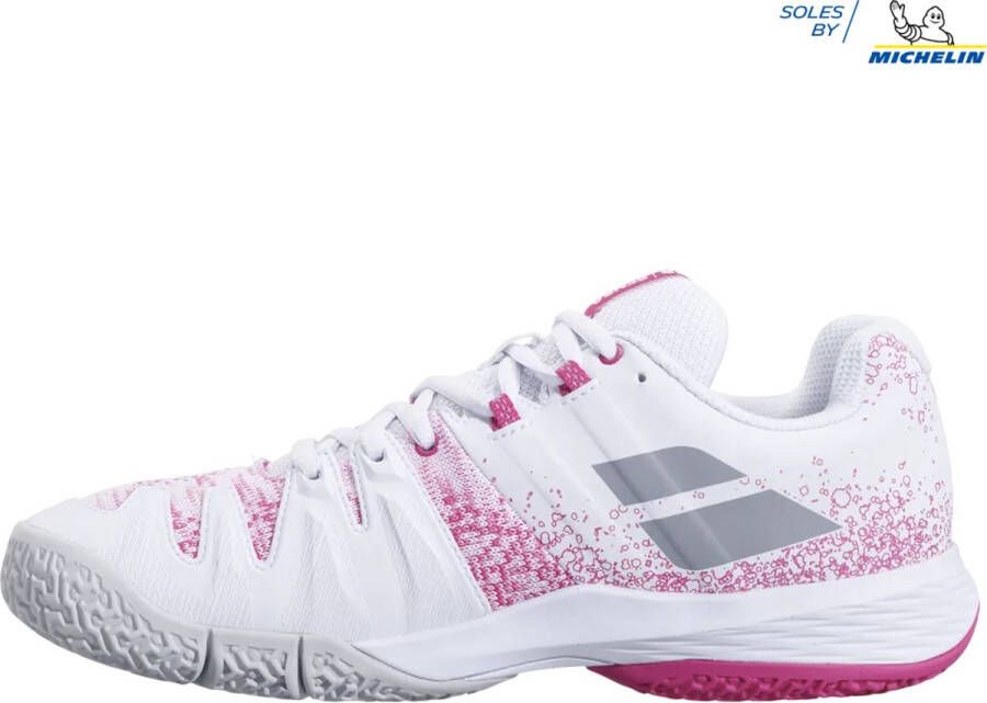 Babolat Women's White And Pink Sensa padelschoen