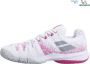 Babolat Women's White And Pink Sensa padelschoen - Thumbnail 1