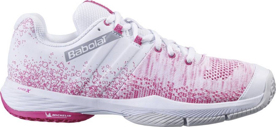 Babolat Sensa dames padelschoen wit roze