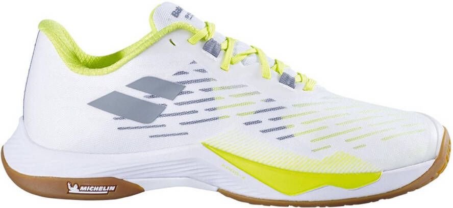 Babolat Shadow Tour 5 heren badmintonschoen wit geel