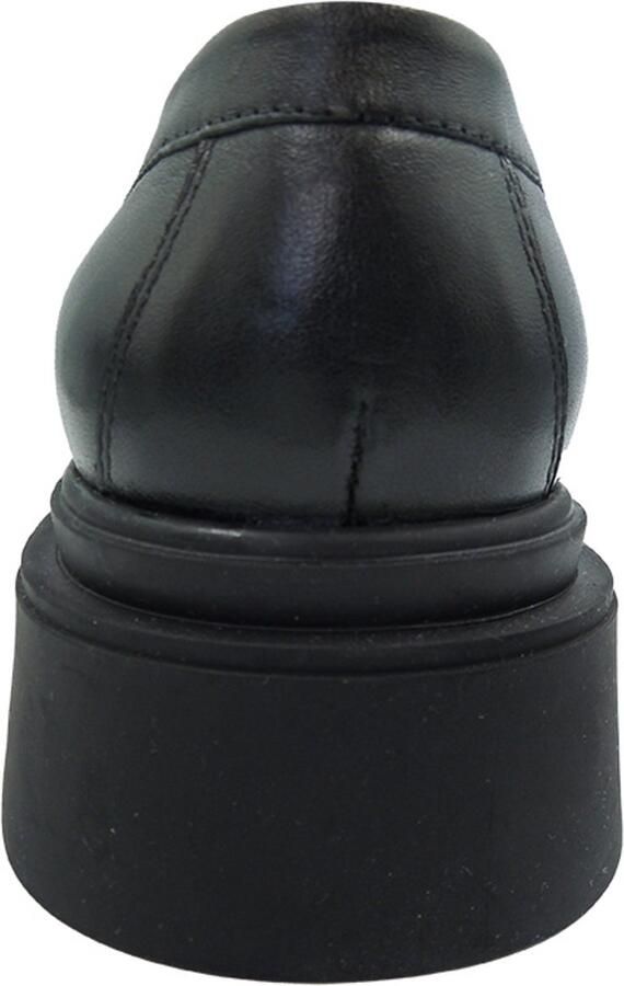 Baboos Dames Loafers Echt Leer Zwarte Chunky Zool Elegante Fringes & Gesp Comfortabele Instappers