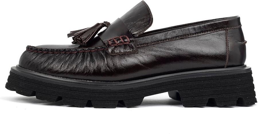 Babouche Bizou-105 loafer bruin