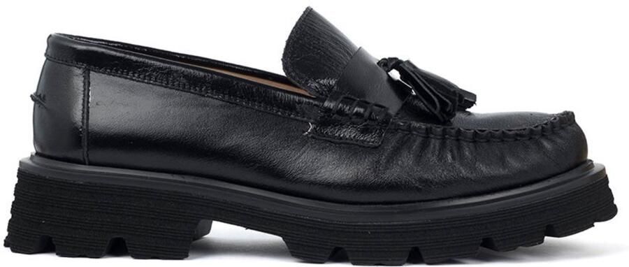 Babouche Bizou loafers black Leer Dames