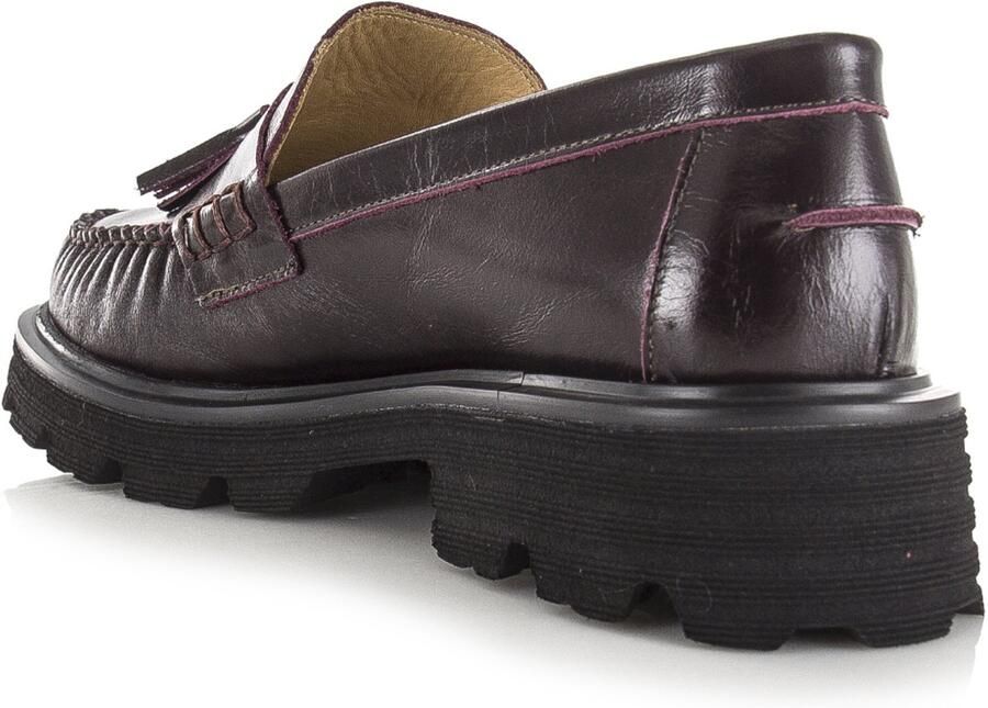 Babouche Bizou loafers bordo Leer Dames