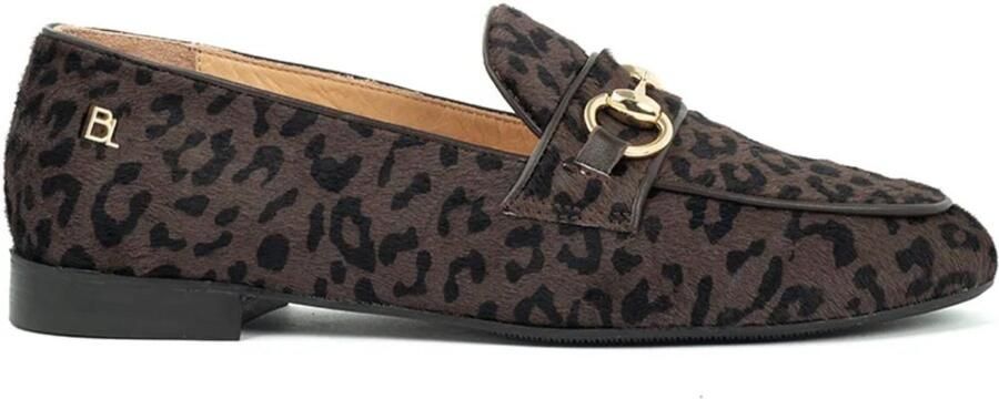 Babouche Filly baby leopard dark brown Leer Dames