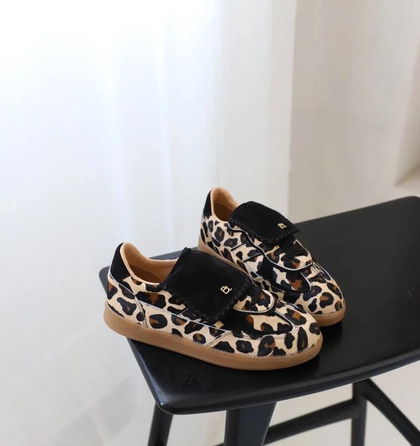 Babouche Ira Leopardo Zwart sneakers