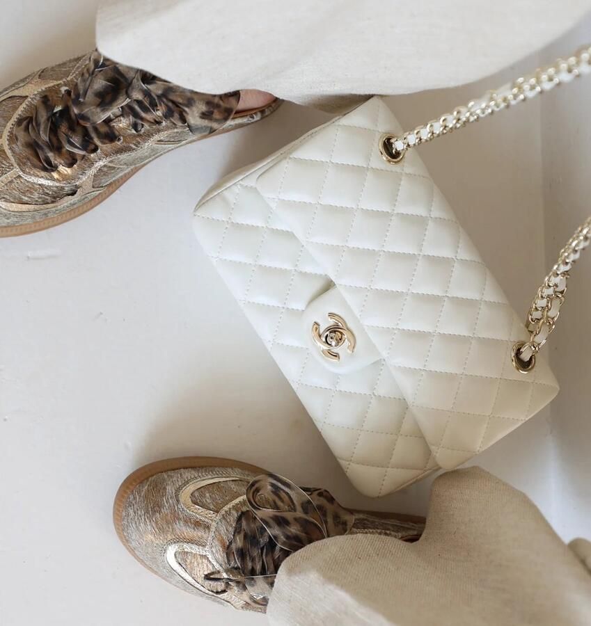 Babouche Ira sneakers gold beige