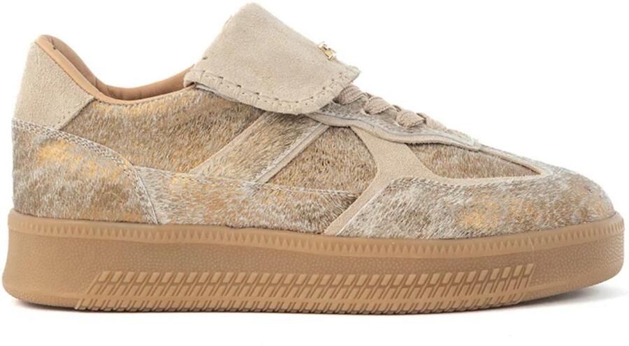 Babouche Ira sneakers gold beige Leer Dames