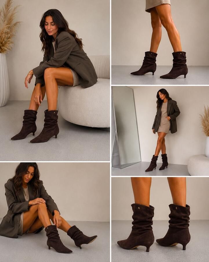 Babouche Jenna-2 laarsjes bruin