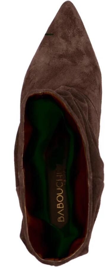 Babouche Jenna enkellaarzen dark brown Suede Dames