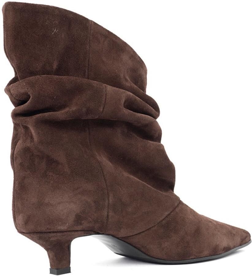 Babouche Jenna enkellaarzen dark brown Suede Dames