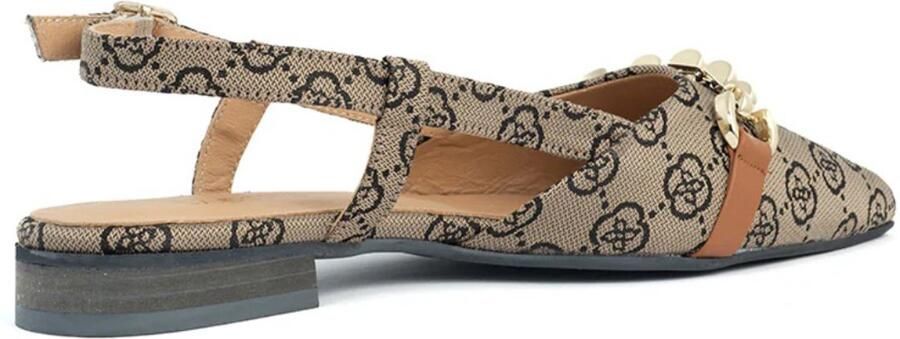 Babouche LIMA beige cognac Textiel Dames