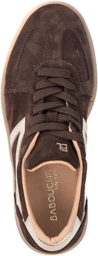Babouche Liva sneakers dark brown Suede Dames - Foto 2