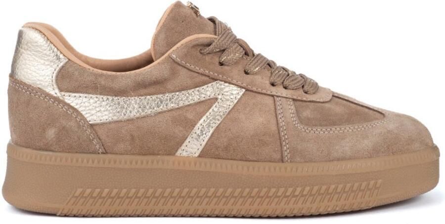 Babouche Liva sneakers noce gold Suede Dames