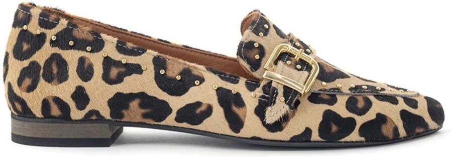 Babouche Luna panterprint loafers Leer Dames