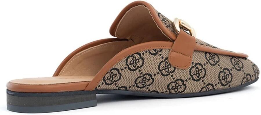 Babouche Nea beige cognac Textiel Dames