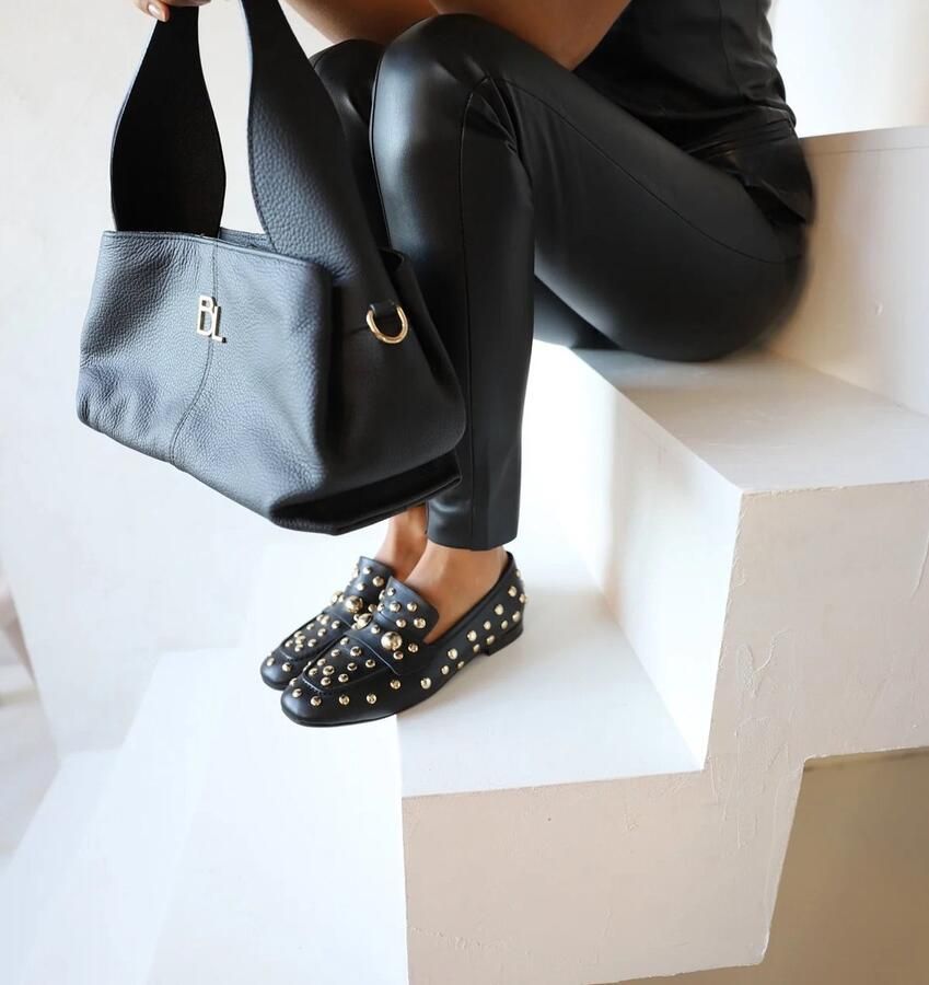 Babouche Tilly dames loafers black Leer Dames