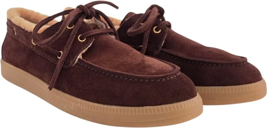 Babouche Veterschoen Liona Bruin