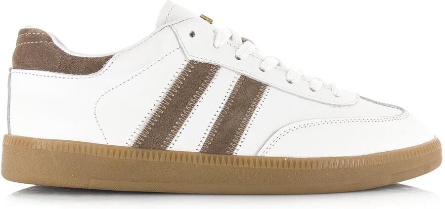 Babouche Yoyo white lever Leer Dames