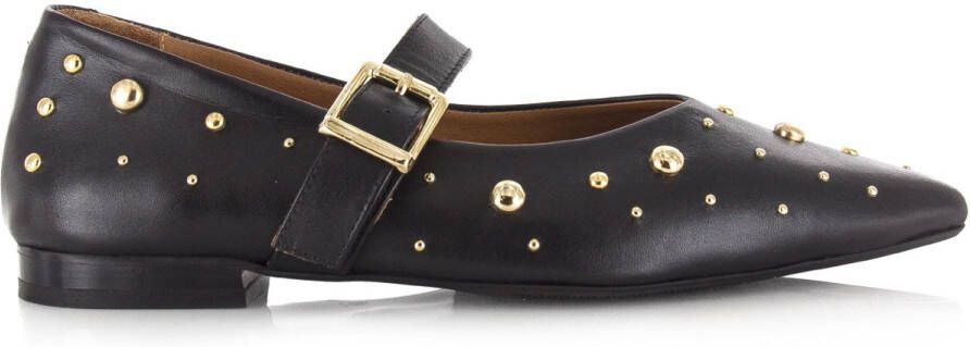 Babouche Celina ballerina&apos;s zwart Leer Dames