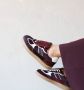 Babouche Ira sneakers bordo wit Leer Dames - Thumbnail 2